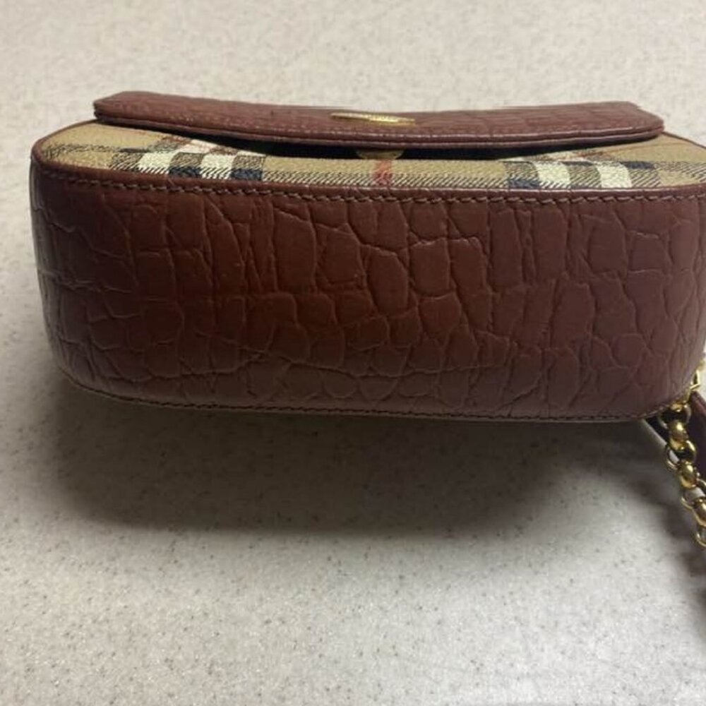 Auth. Prorsum RARE Mini Burberrys Nova Check Leather Trims Shoulder Bag - Picture 6 of 8